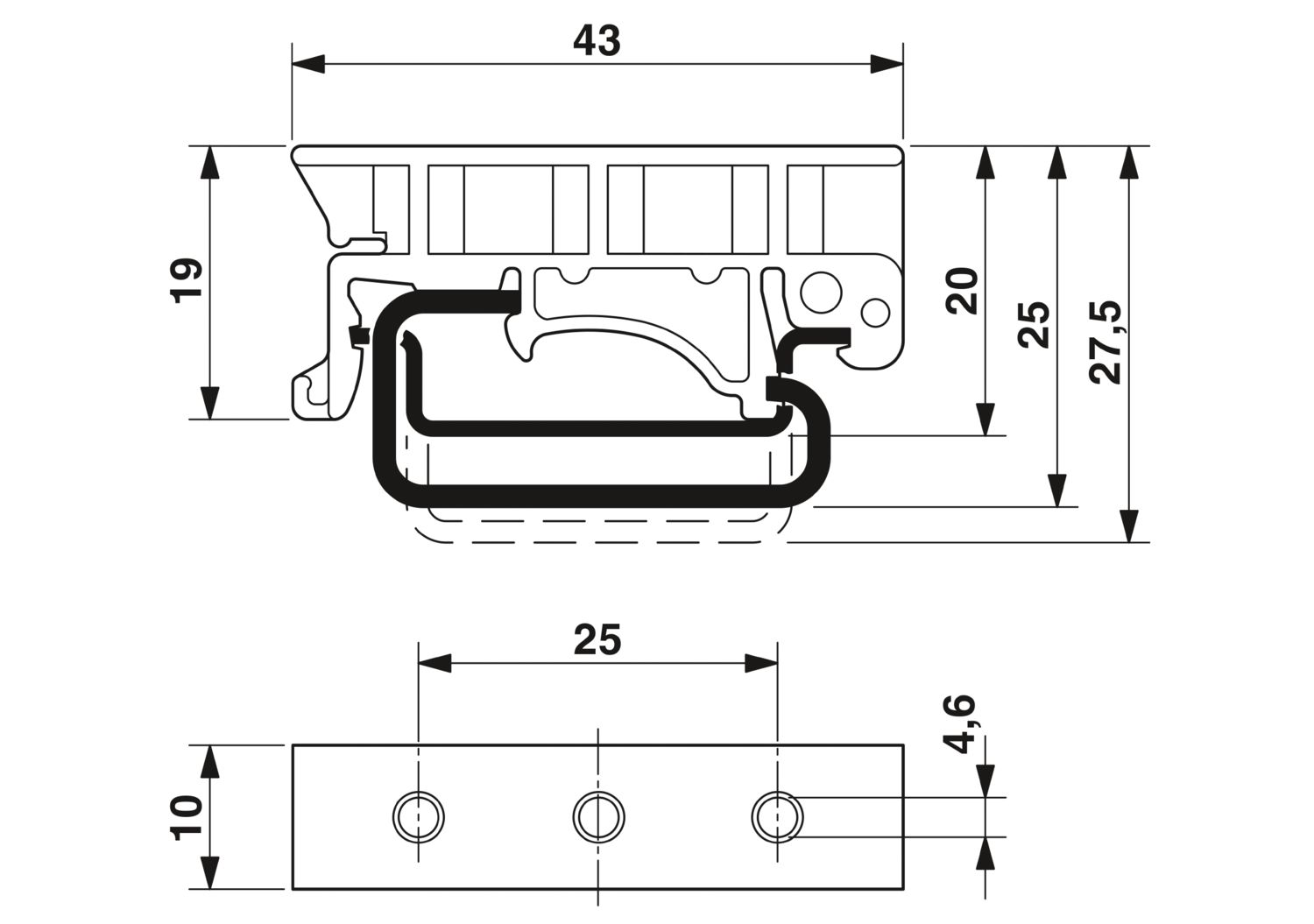 C45 35mm PCB Din Rail Mounting Bracket Hutschienenmontage Set – Bild 4