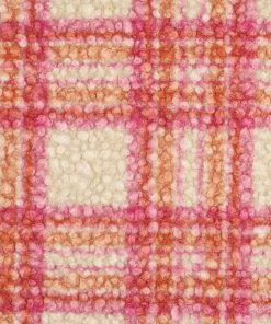 Boucle Teddystoff, Karo Pink Beige