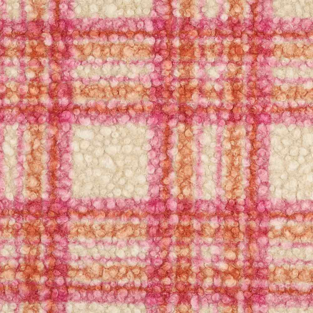 Boucle Teddystoff, Karo Pink Beige – Bild 3