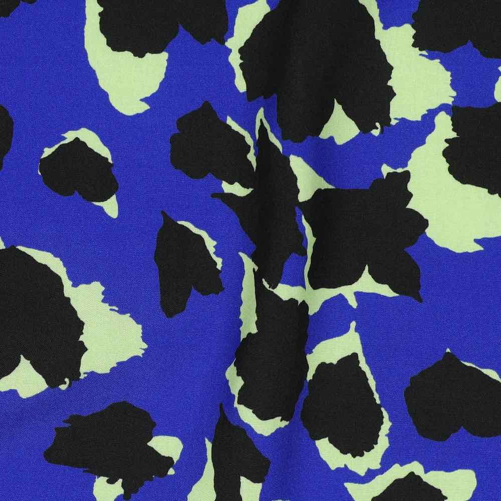 Viskose Leo Musterung Blau / Gelb – Bild 6