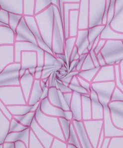 Batist, Baumwolle, Voile, grafische Musterung Lila Flieder