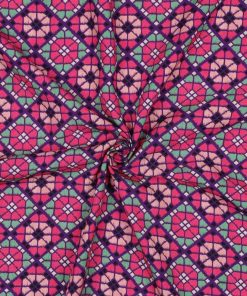 Viskose Stoff – Ethno Musterung mit Stickerei Optik