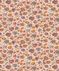 Jersey, Blumen Aquarelloptik auf Nude