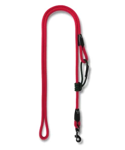 Stufenlos verstellbare, leichte Tau-Leine, 1,80m-2,60m, Durchmesser 10mm, rot