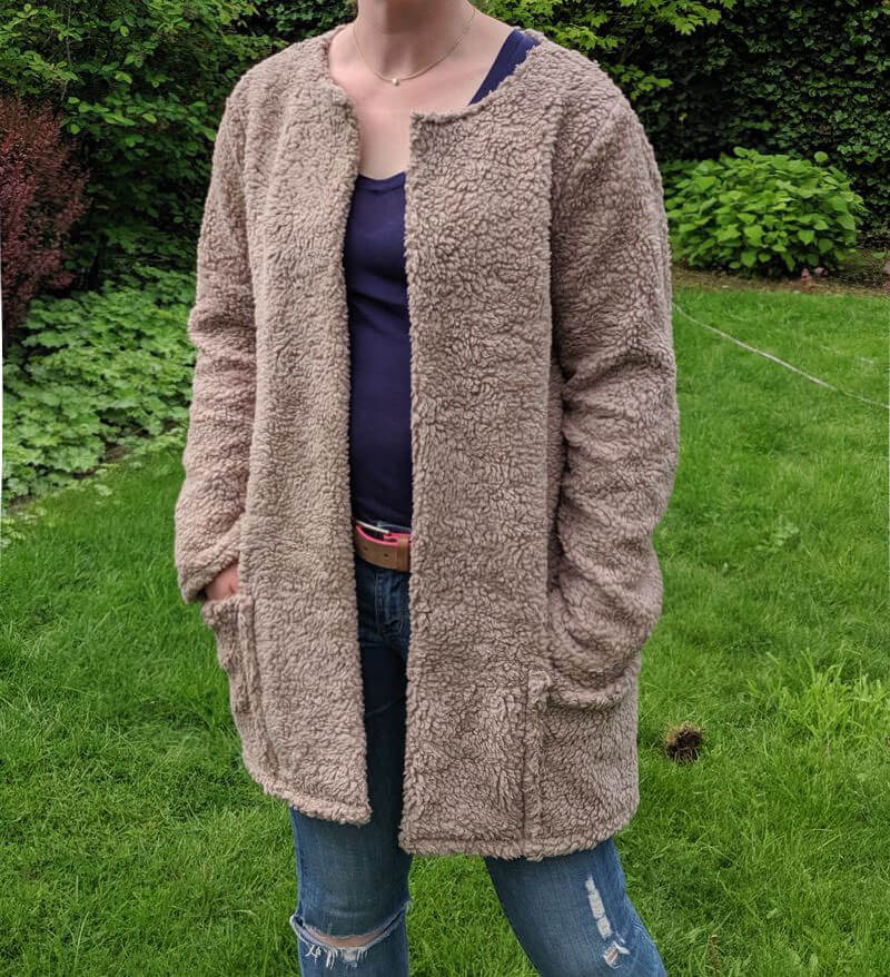 Teddystoff, Altrosa, Baumwolle – Bild 9