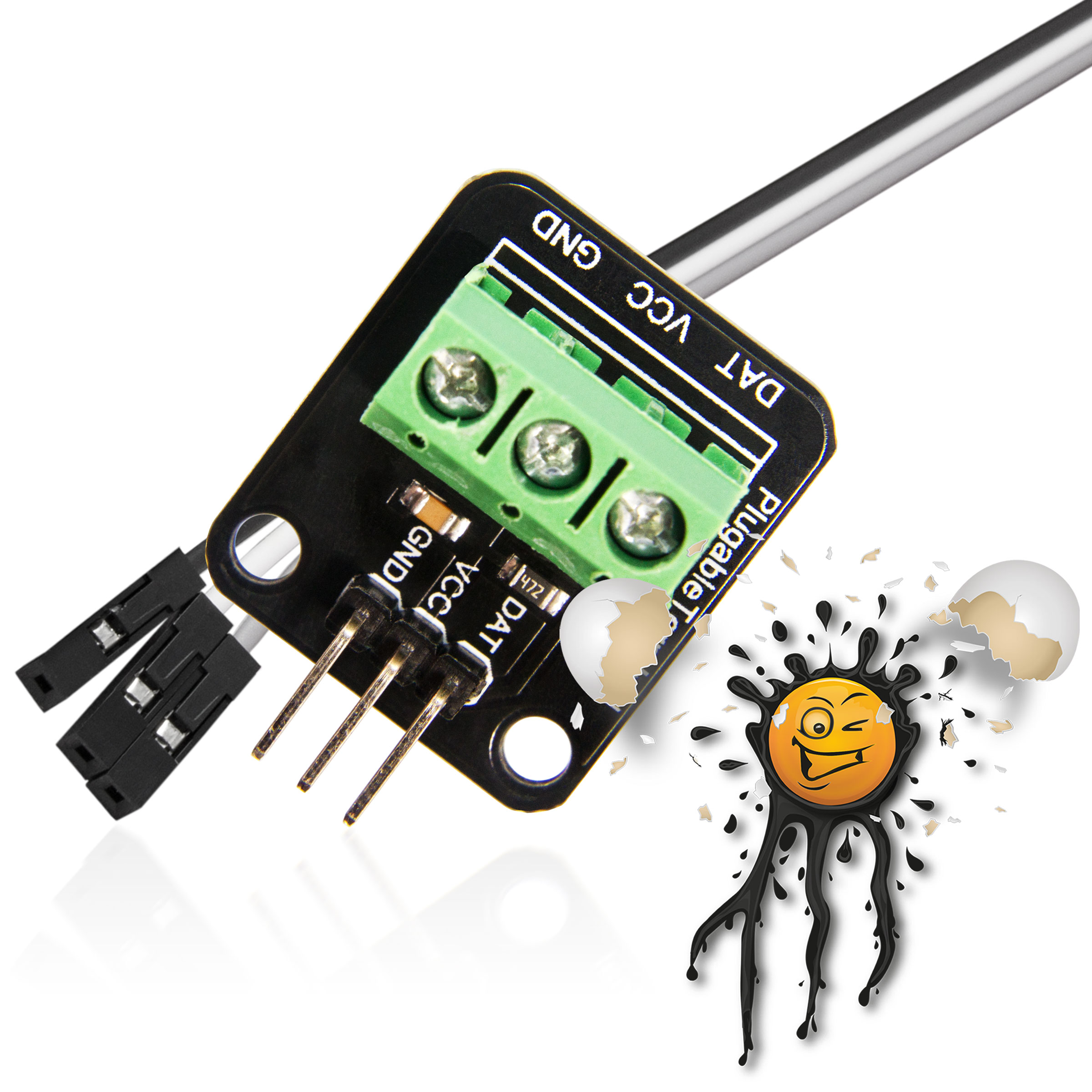 1-wire ONE-Wire DS18B20 Messonden AM2301 DHT11 DHT22 Schraubadapter Modul – Bild 5