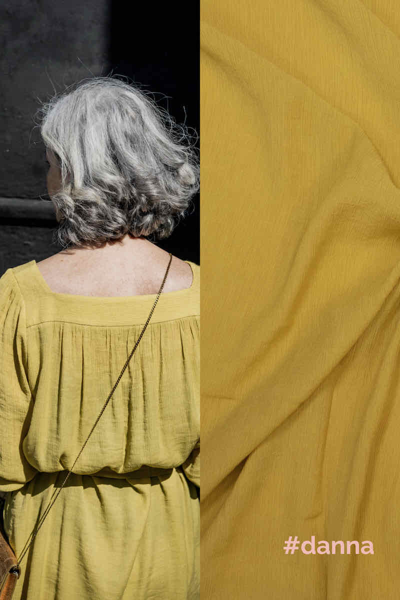 Fibre Mood Viskose Stoff mit Plissee Optik, unifarben Gelb – Bild 3