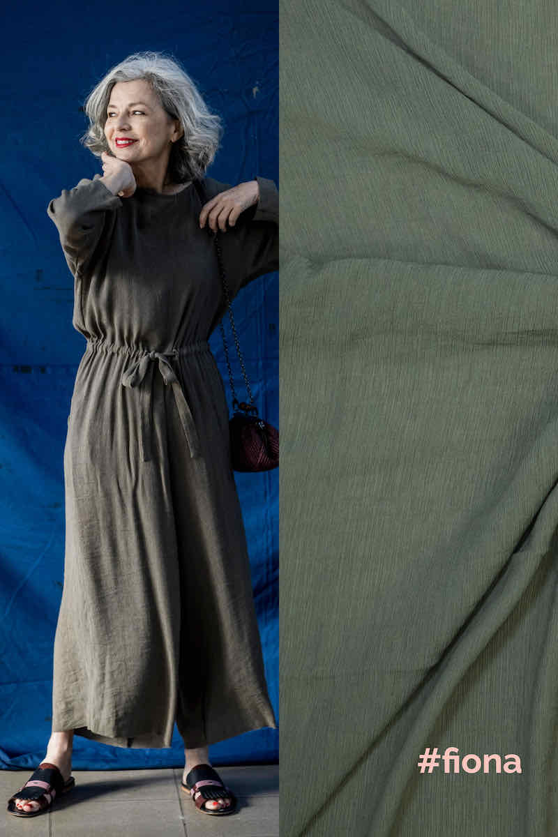 Fibre Mood Viskose Stoff mit Plissee Optik, unifarben Gelb – Bild 6