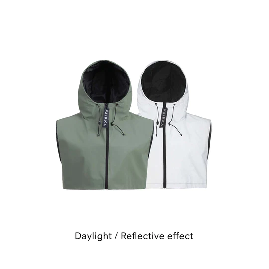 PAIKKA Visibility kurze Warn-Weste, olive, unisex (reflektierend), XS, S/M – Bild 7