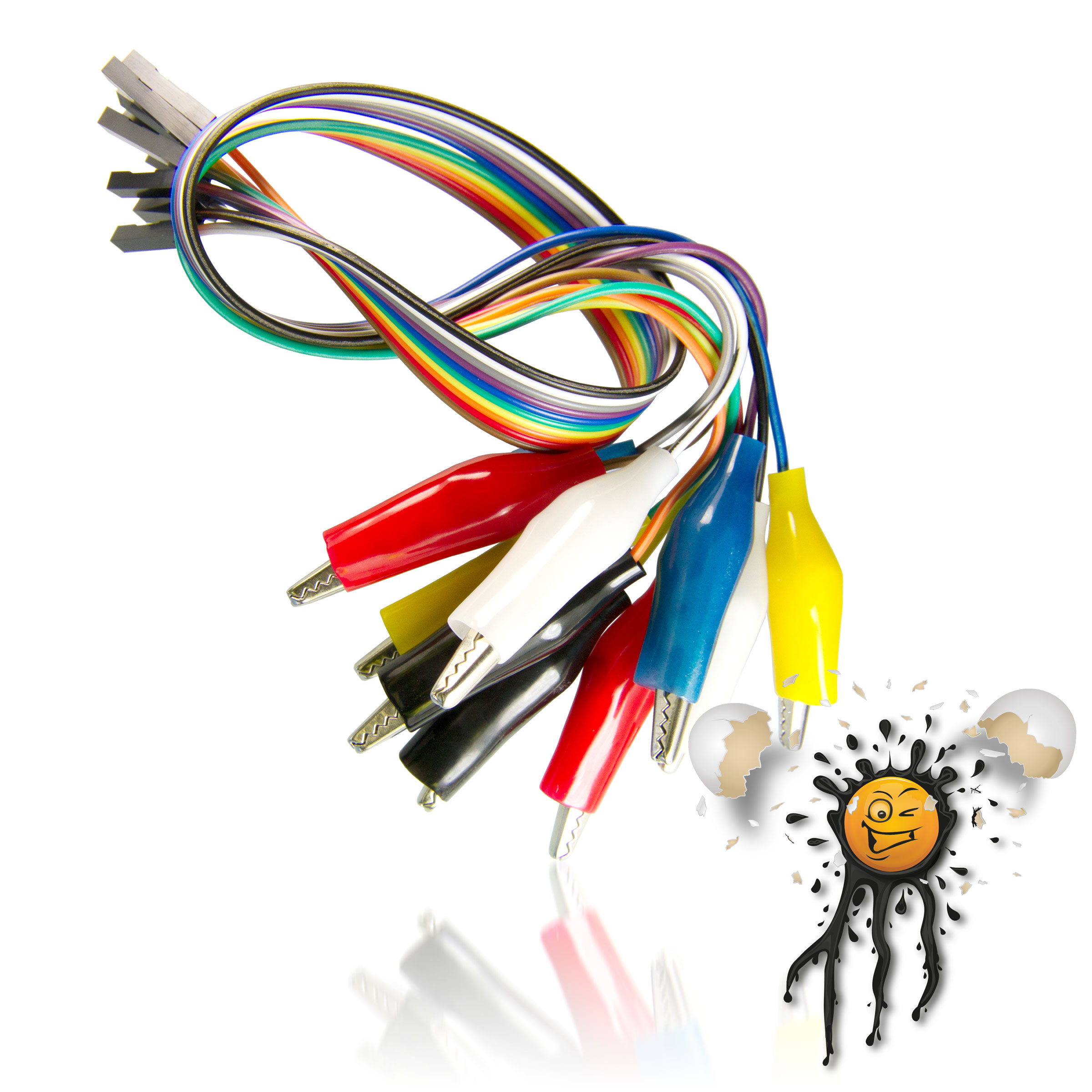 10 Pin 30 cm double-ended Krokodilklemmen→Jumper – Bild 2