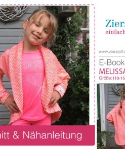 Bolero, einfache Jacke “MELISSA”, Gr. 110 – 152 [Digital]
