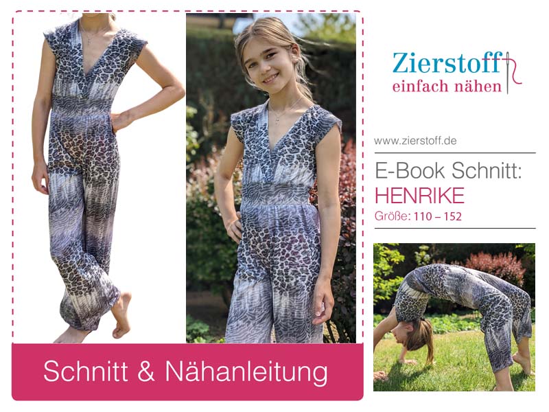 Jumpsuit “Henrike” – Schnitt & E-Book, Gr. 110 – 152