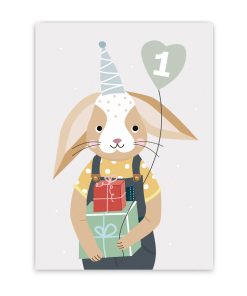 Nellie&Finn – Postkarte „1. GEBURTSTAG“
