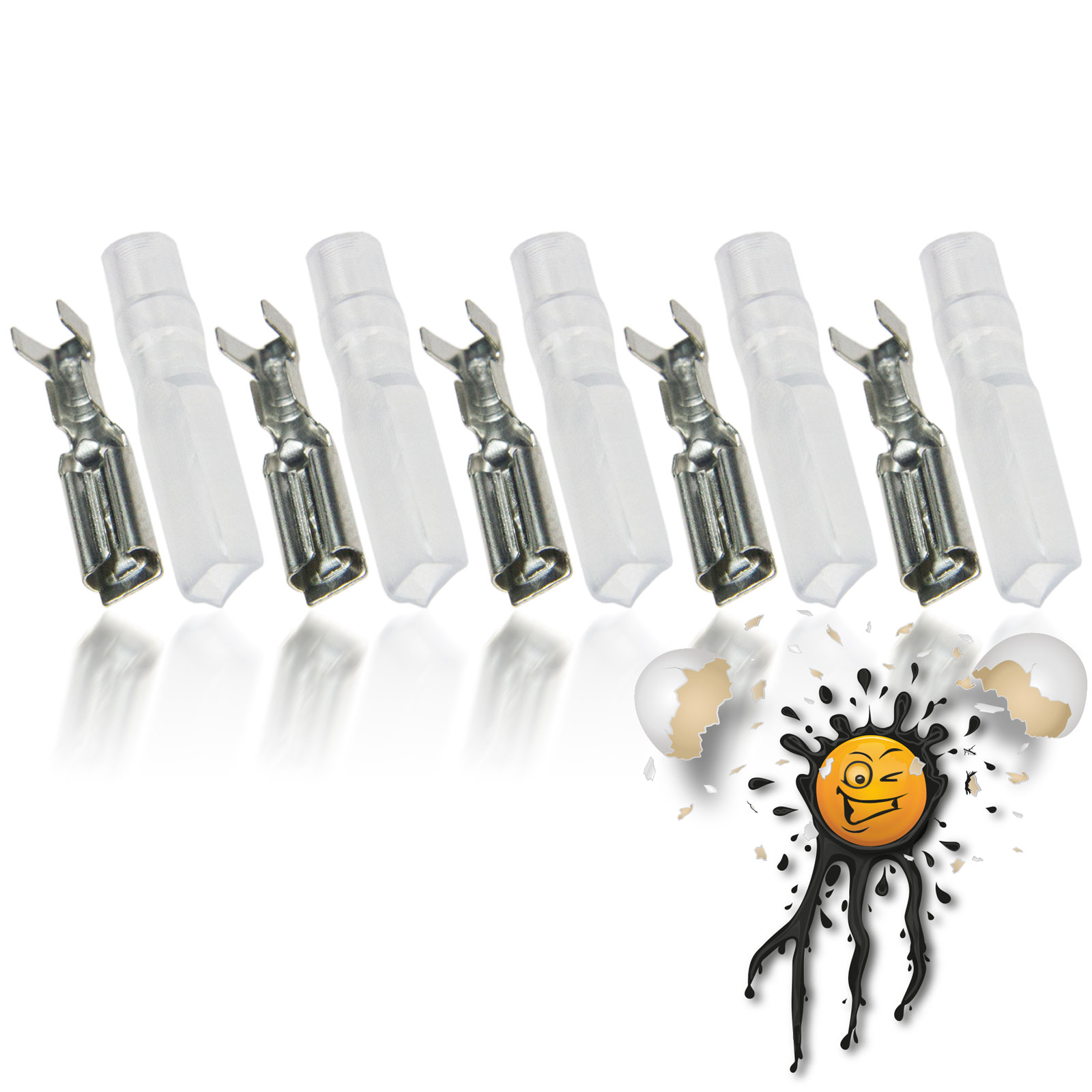 10 Teile / Items Quetsch Verbinder Buchse Female 2,8mm Bullet Set A – Bild 2