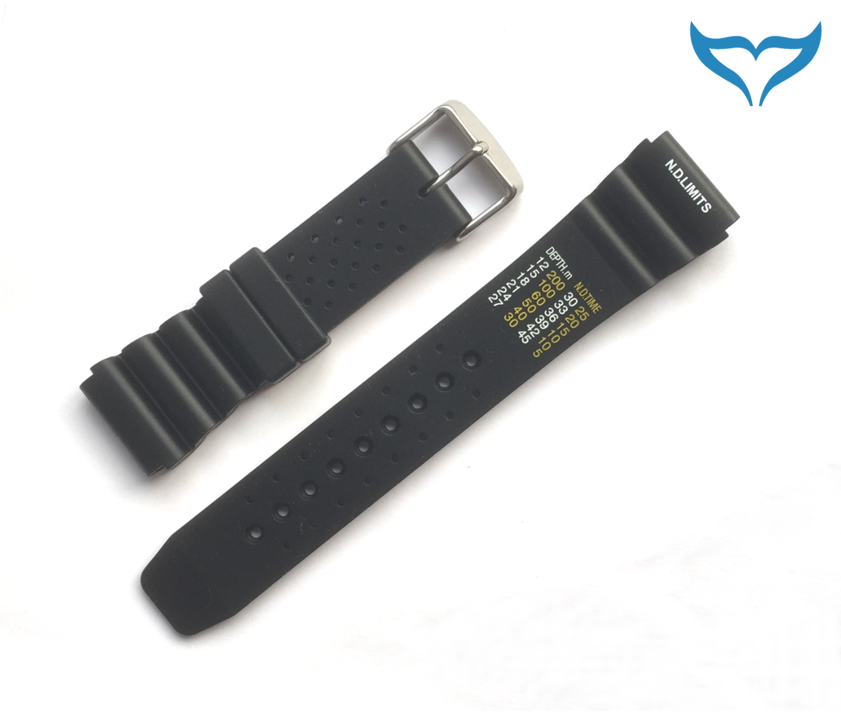 Uhren Armband 22mm Federsteg PU Band schwarz Schließe Edelstahl Deko Tabelle Pin – Bild 2