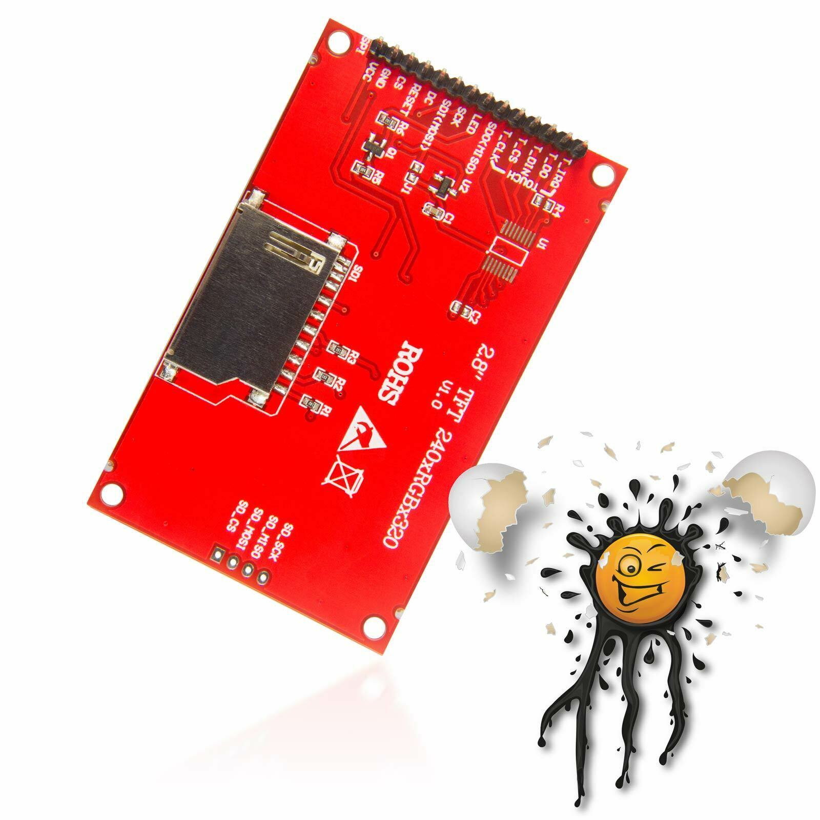 3.2″ TOUCH RGB LCD 240×320 ILI9341 SPI Display Card Reader Modul – Bild 3
