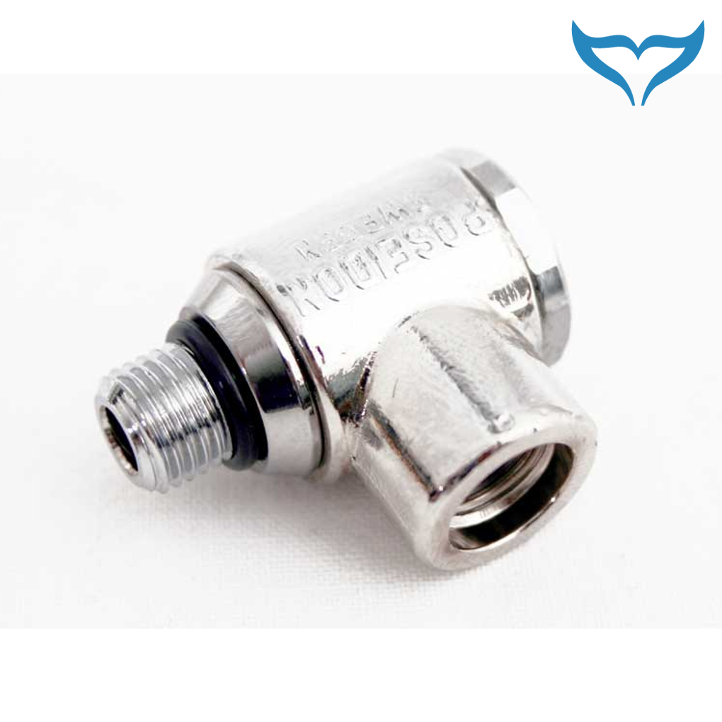 drehbare Kupplung UNF 3/8″ Mitteldruck Schlauch Inflator Doppelabgang MD LP Poseidon