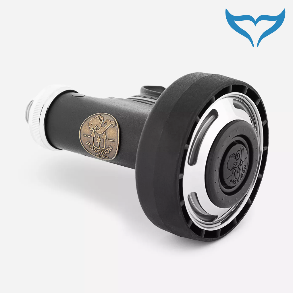 Poseidon Cyklon 2. Stufe schwarz komplett Atemregler 2nd stage gelb ohne Schlauch N