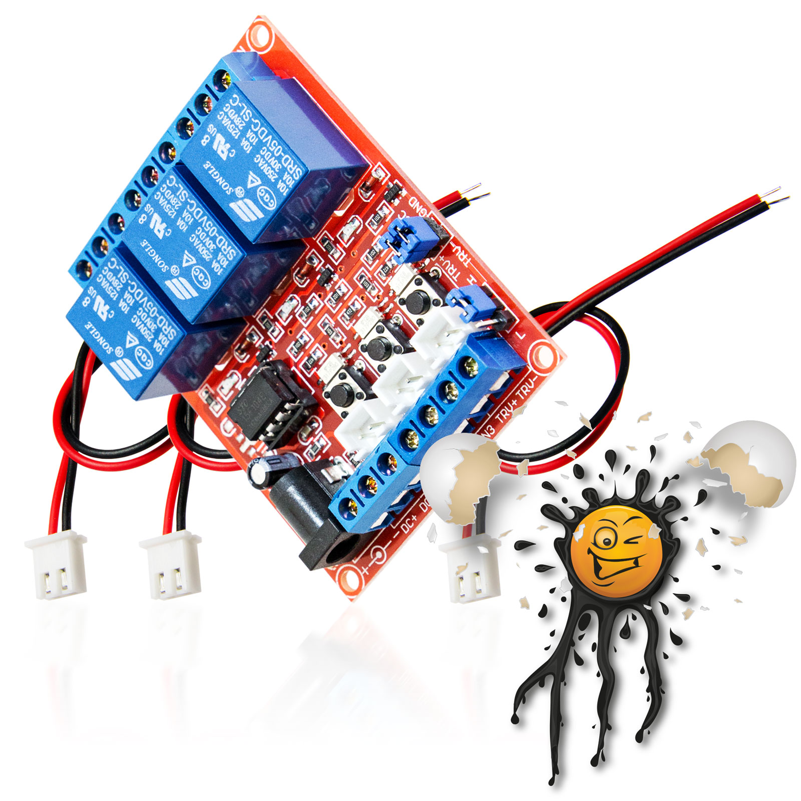 3 Kanal Relais Modul + Netzteil 5V – Bild 2