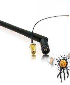 WLAN WIFI 3 dBi Antenne RP-SMA male inkl. I-PEX Adapter