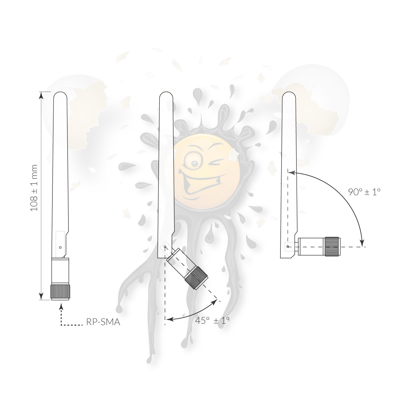 WLAN WIFI 3 dBi Antenne RP-SMA male inkl. I-PEX Adapter – Bild 6