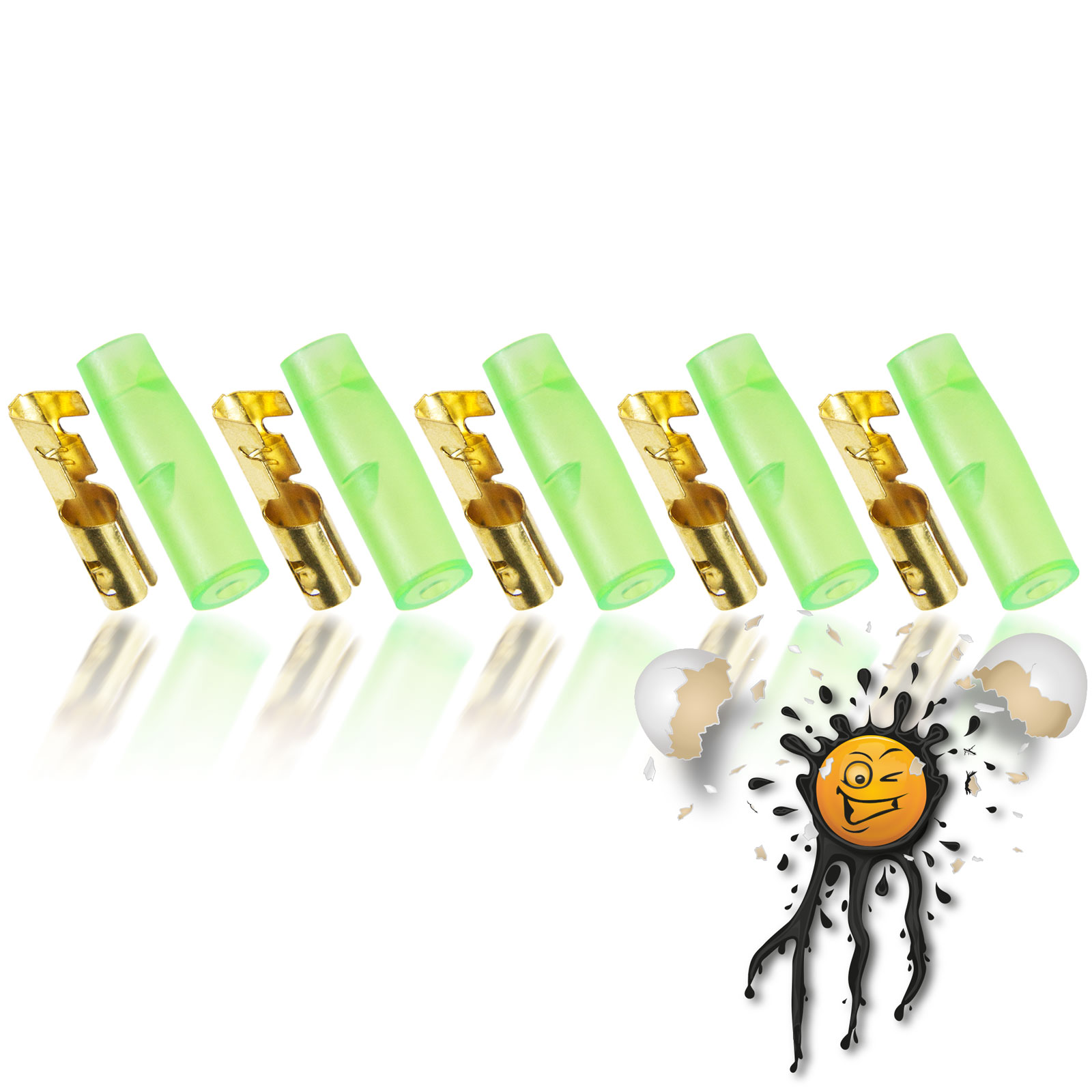 10 Teile / Items Quetsch Verbinder Buchse Female 4,0mm Bullet Set I – Bild 4