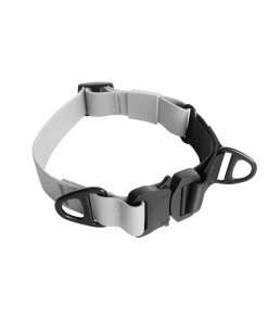 Lambwolf AVA Martingale Halsband (wasserdicht, geruchsdicht, ausbruchsicher, Metallschnalle), helles grau (M)