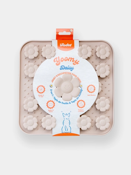 2in1 Schleckmatte mit Saugnäpfen, BPA-frei, 25cm, Level 2, Sand