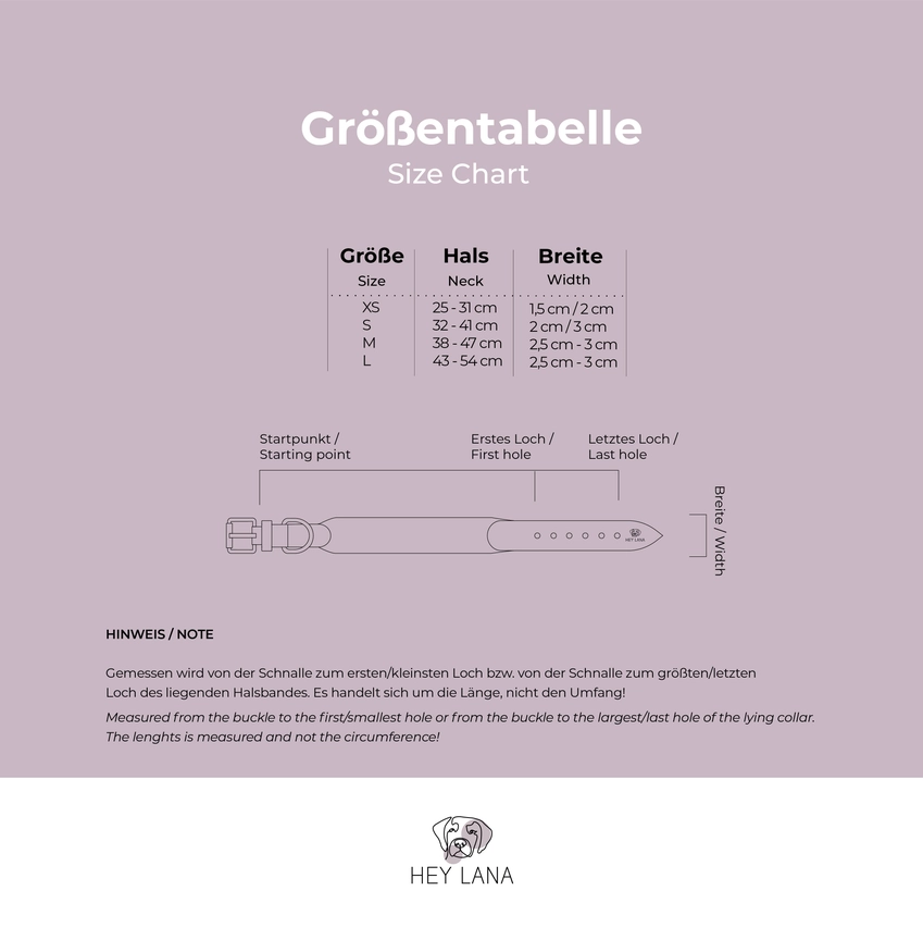 Hey Lana Premium Hundehalsband gepolstert, Rindsleder, gewebte Biobaumwolle, Neopren „Trés chic pink/beige, XS, S, M, L – Bild 7