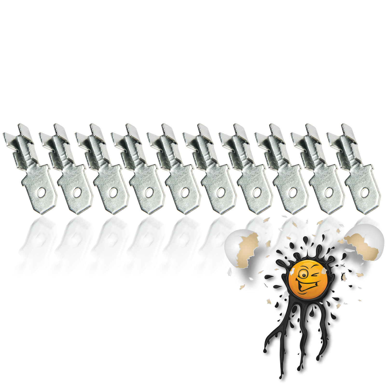 10 Teile / Items Quetsch Verbinder Stecker Male 6,3mm Bullet Set G – Bild 4