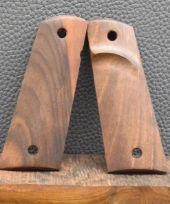 Colt 1911 Holzgriffschale, Ausführung 43, Standard, glatt, braun, Nußbaum, Neu