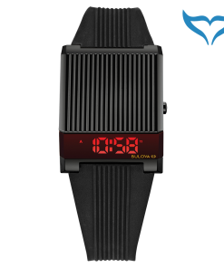 Bulova Computron Digital 98C135 Armbanduhr 3 bar Tag Datum schwarz Limited Edition