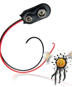 9V Batterie Snap on Clip Adapterkabel Kabelanschluss seitlich
