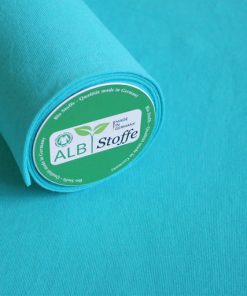 Bio Bündchenware, Türkis, Alb Stoffe