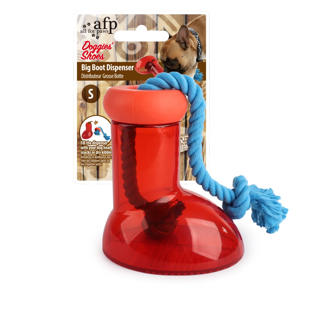 Doggies‘ Shoes Big Boot Dispenser Snackspender mit Seil (S, L) – Bild 6