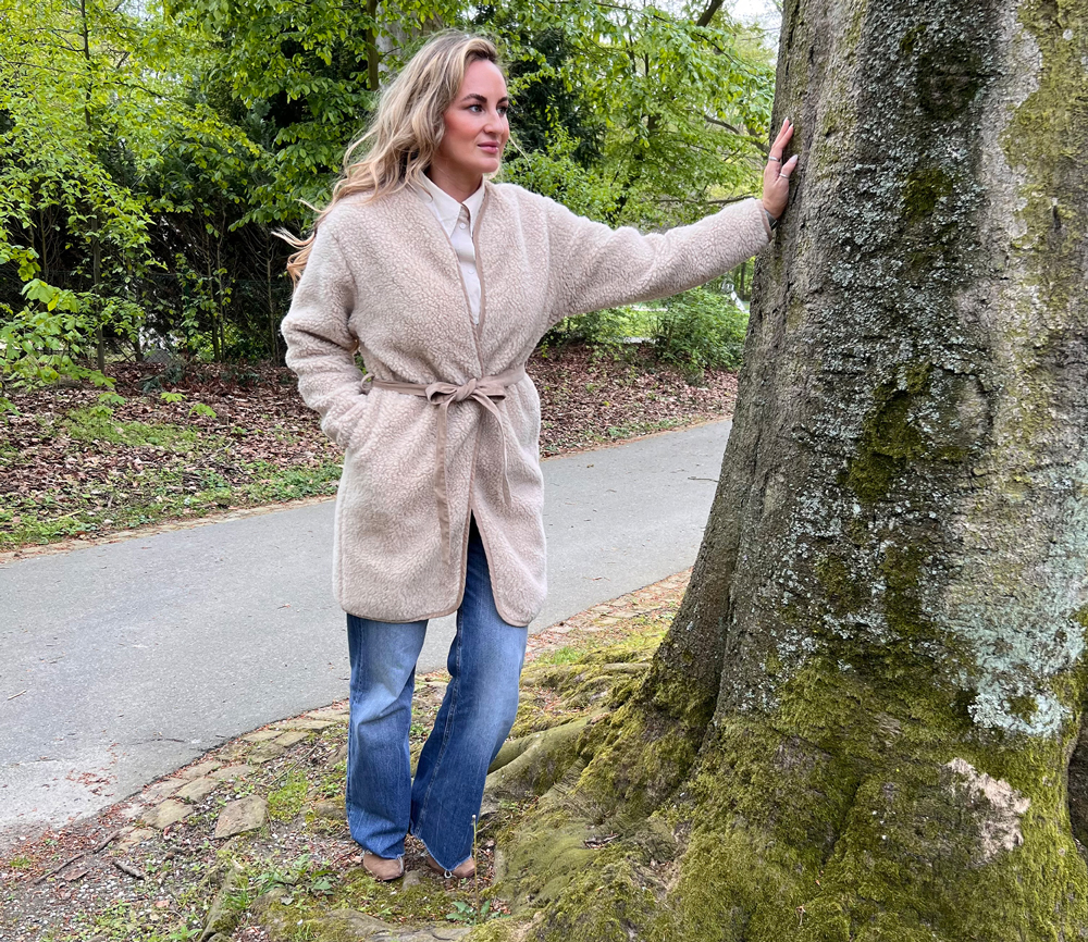 Alwero – Jacke ARANGA WOOL, Beige, Biowolle