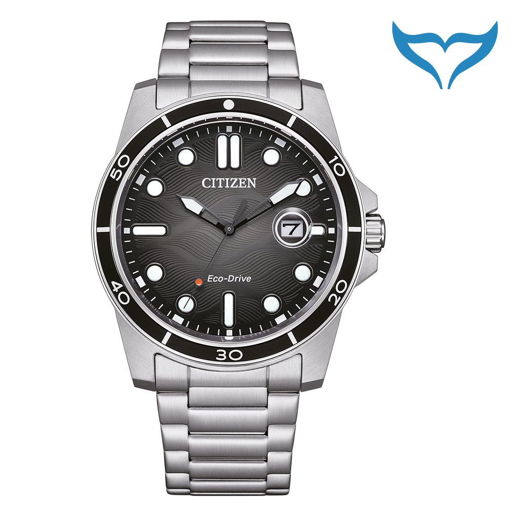 Citizen Sports AW1816-89E Datum Eco Drive Ring Solar Herren schwarz 10 bar Neu