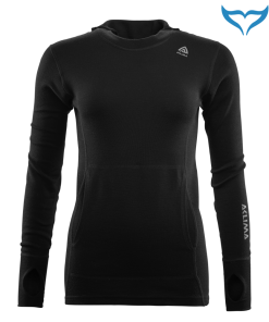 Aclima Warmwool Hood Sweater jet black Merino Wool 200 M L XL 2XL Damen Woman Ne