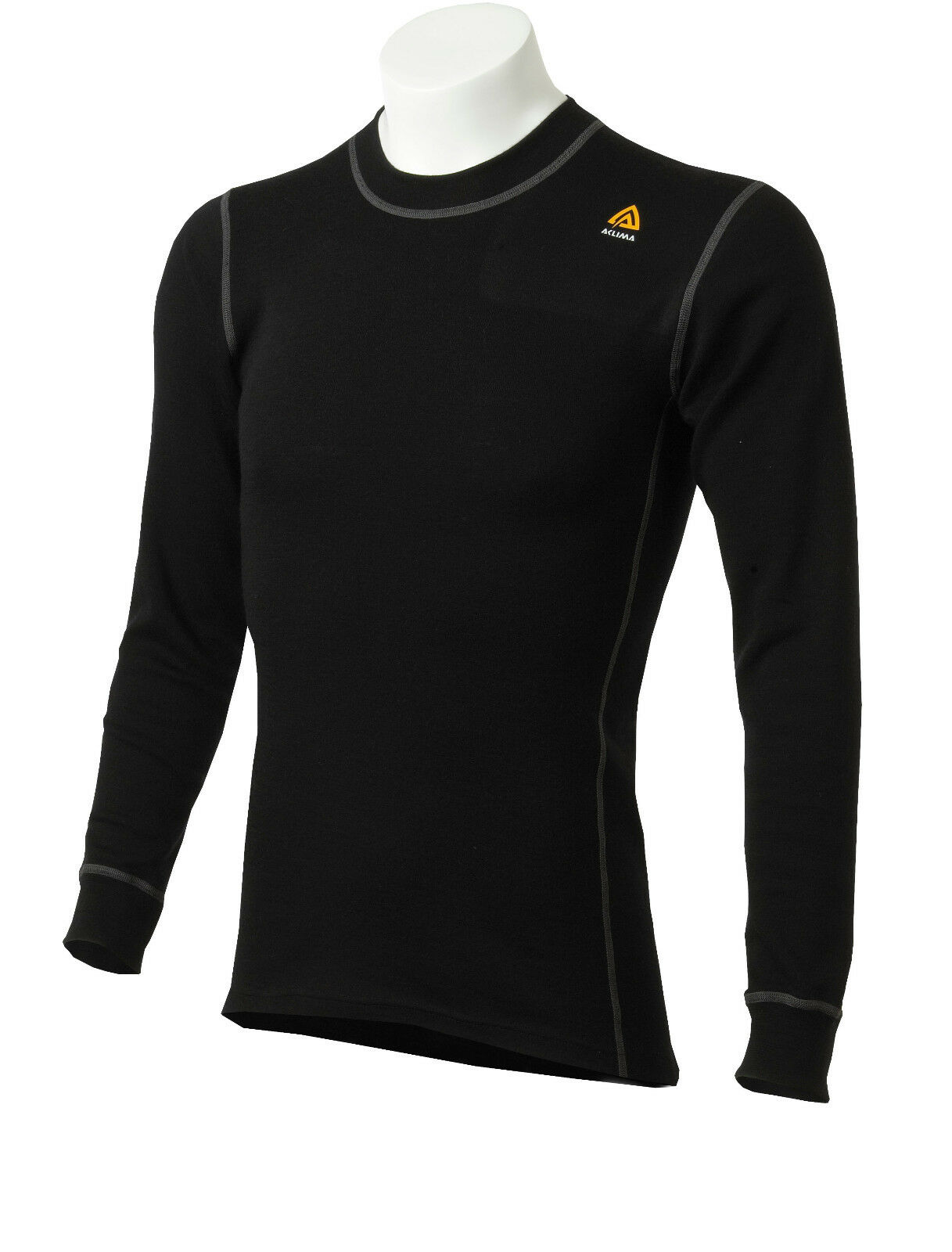 Aclima Warmwool Shirt Crew Neck S Funktionswäsche Merino Wool 200g black schwarz – Bild 4