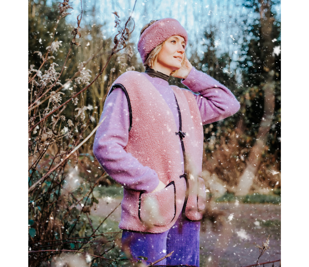 Alwero – Bodywarmer „Alpen 2.0“ Adult, Biowolle, Venetian Pink, ultra light – Bild 6