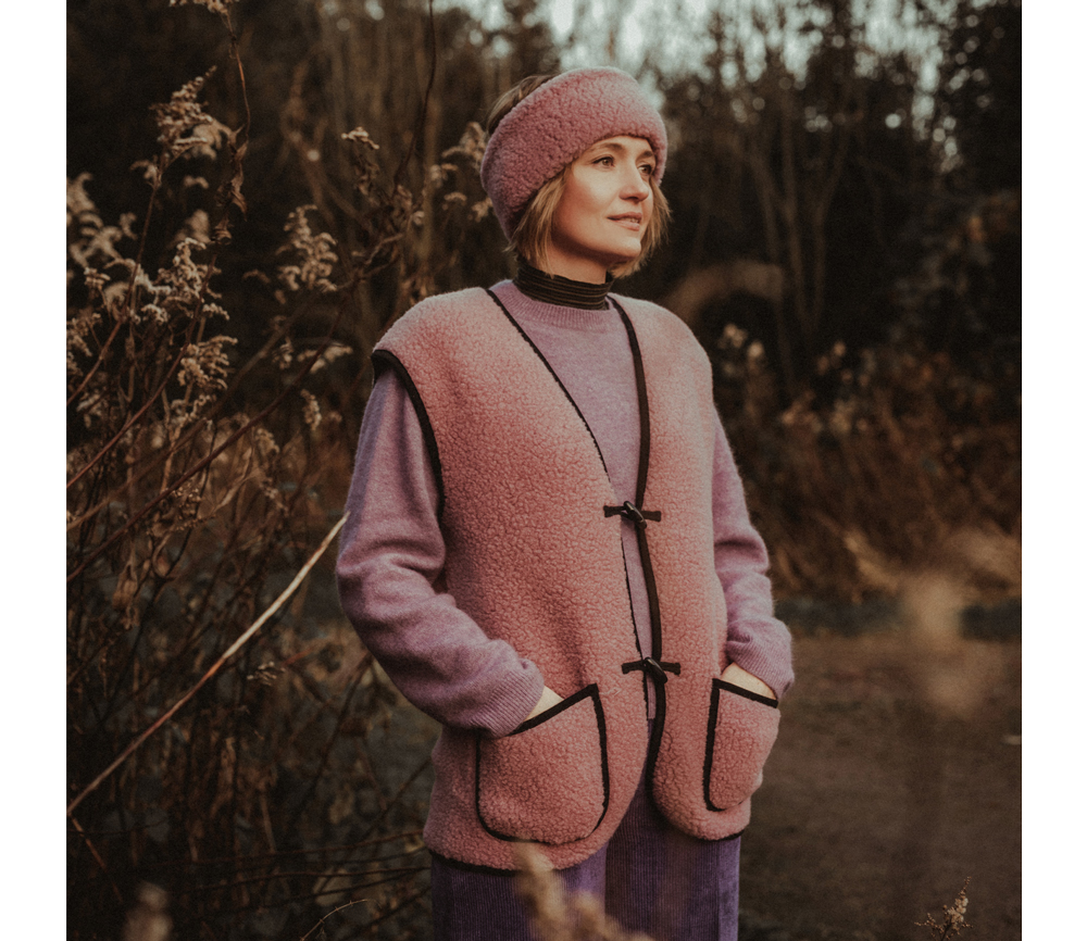 Alwero – Bodywarmer „Alpen 2.0“ Adult, Biowolle, Venetian Pink, ultra light – Bild 3