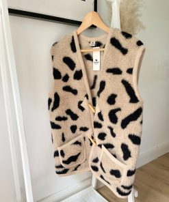 Alwero – Bodywarmer „Alpen“ Adult, Biowolle, LEO Gepard, unisex