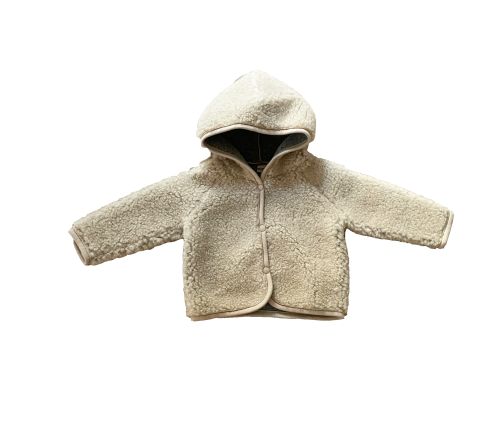 Alwero – Übergangsjacke „KUKU“ Junior, Biowolle, SAND BROWN, ultra light