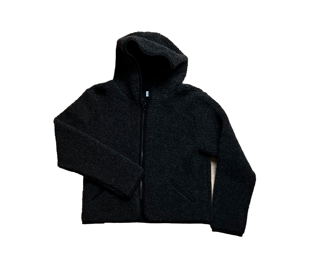 Alwero – Übergangsjacke „YPOS“ Adult, Biowolle, Deep Black, ultra light