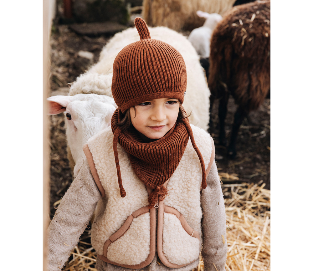 Alwero – Bodywarmer CARPATHIAN, Biowolle, BEIGE – Bild 5