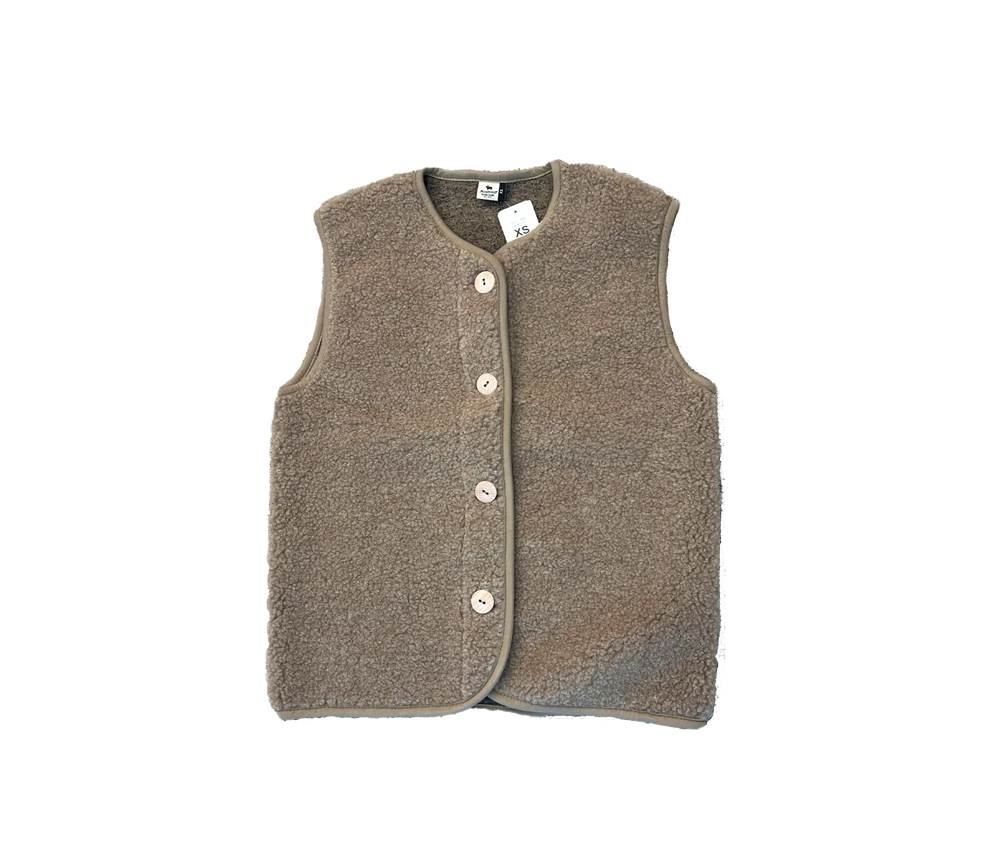 Alwero – Bodywarmer „PO“ Adult, Biowolle, TAN, ultra light – Bild 3