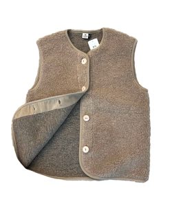 Alwero – Bodywarmer „PO“ Adult, Biowolle, TAN, ultra light