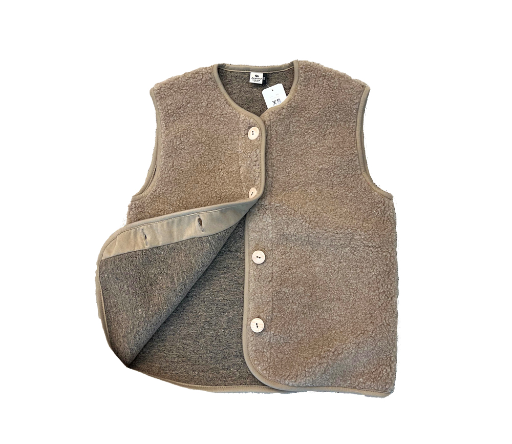 Alwero – Bodywarmer „PO“ Adult, Biowolle, TAN, ultra light