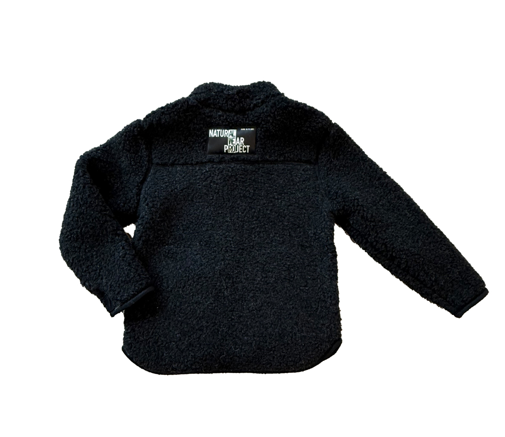 Alwero – Jacke SHERPA Jr., Deep Black, Biowolle, ultra leicht – Bild 6