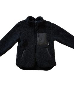 Alwero – Jacke SHERPA Jr., Deep Black, Biowolle, ultra leicht